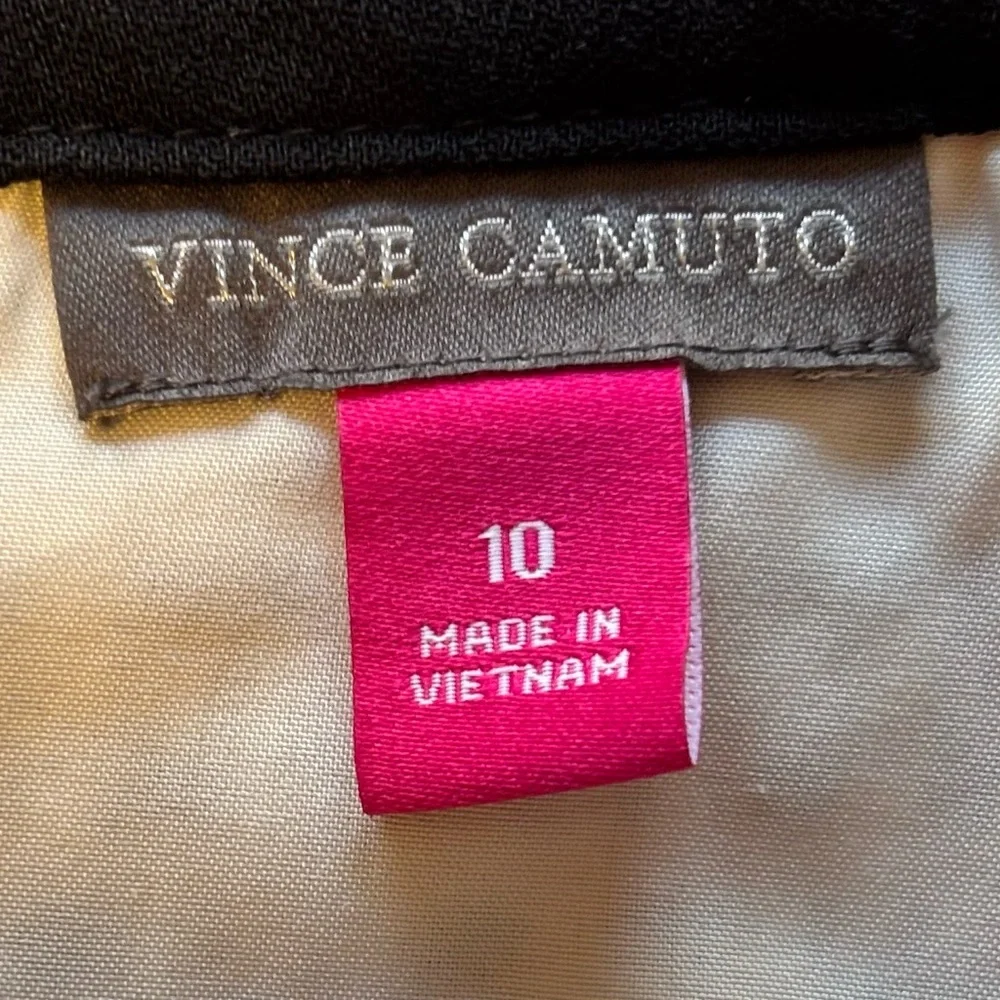 🌸 Vince Camuto Size 10 Black and White Textured Woven Patterned Tweed Skirt